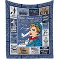 thumbnail image 1 of Flight Attendant Gifts Blanket - Gifts for Flight Attendants - Birthday Gift Ideas for Stewardess - Aviation Gifts - Aviation Flight School Training Graduation Throw Blankets 60"x50", 1 of 6