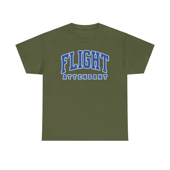 Flight Attendant Shirt Gifts Tshirt Crew Neck Short Sleeve