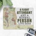 thumbnail image 1 of Flight Attendant and Normal Person Live Here Mat – Travel Lover Gift, Funny Cabin Crew Decor, Airport Family Rug, 1 of 4