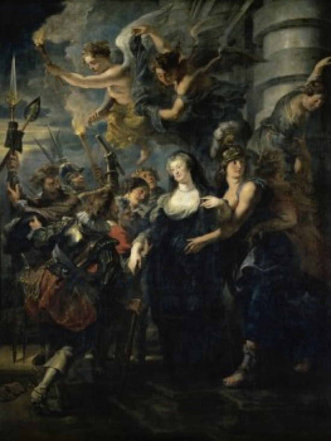 The Flight From Blois (Life of Marie de Medici Queen of France) c1622-25 Peter Paul Rubens (1577-1640Flemish) Musee du Louvre Paris France Canvas Art - Peter Paul Rubens (18 x 24)