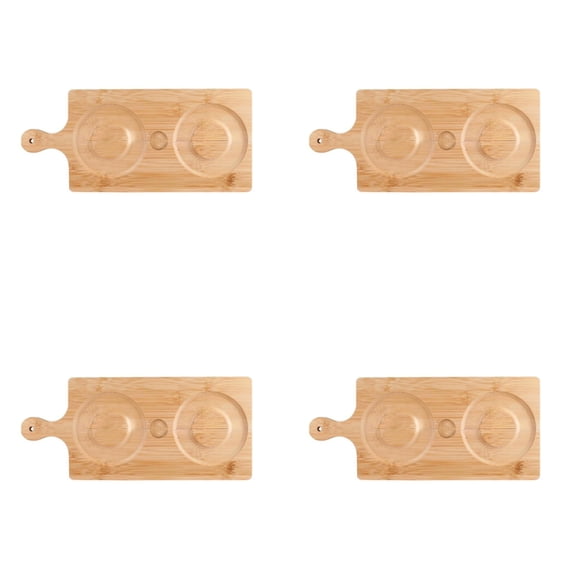 Flight Board for Tasting â 2 Slots Bamboo Holder, 5.1 Inch Base Serving Display Rack, Flight Serving Paddle for , Cocktails, Home Bar & Party Supplies
