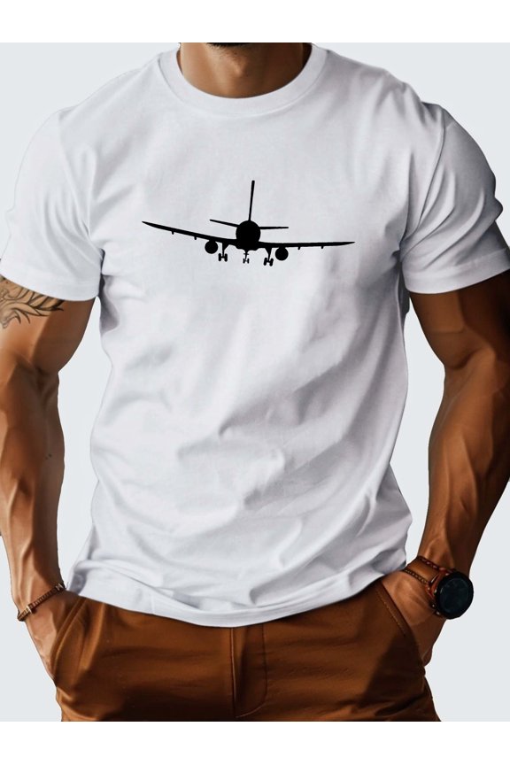 Flight Cotton-Print Men'S T-Shirt Comfort-Fit 180G