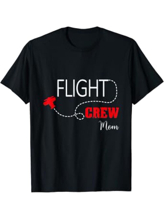 Flight Crew Airplane Birthday Mom, airplane Family T-Shirt