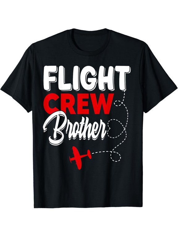 Flight Crew Brother Airplane Birthday Brother Family B-Day T-Shirt