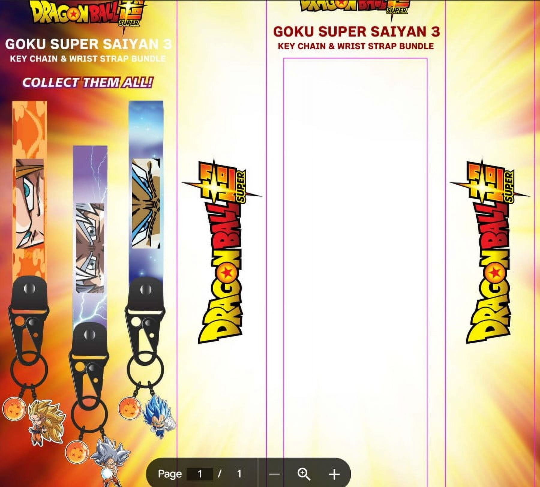Dragon Ball Super! Goku Super Siayan Split Ring Keychain - Walmart.com