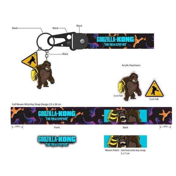 Flight Crew Tags + Key Chain - Godzilla v Kong Bundle Assortment Kong