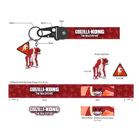 Flight Crew Tags + Key Chain - Godzilla v Kong Bundle Assortment Skar King