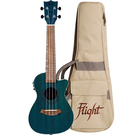 Flight DUC380 CEQ Topaz Flight Concert Ukulele Gemstone Series