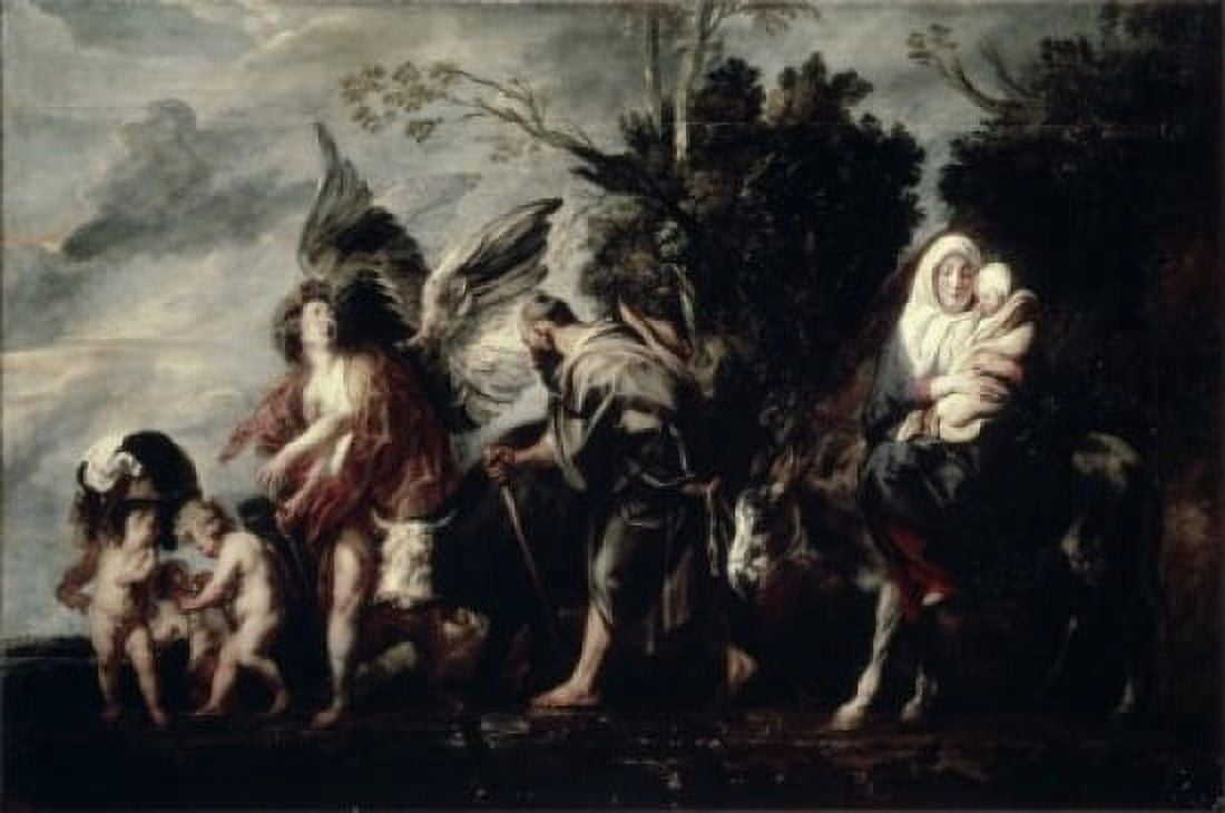 Flight Into Egypt 1640 Jacob Jordaens (1593-1678 Flemish) Oil on canvas Pushkin Museum of Fine Arts Moscow Russia Canvas Art - Jacob Jordaens (18 x 24)