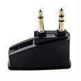 thumbnail image 1 of Flight Headphone Adapter 3.5 Mono Plug to 2X3.5 Plugs Compatible with QC45 QC35 QC3 QC25 QC20 Headphone Airline Adapter, 1 of 6