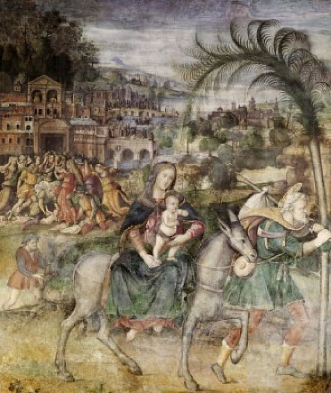 Flight Into Egypt 15th Century Artist Unknown Church of Santa Onofrio Rome Italy Canvas Art - (18 x 24)