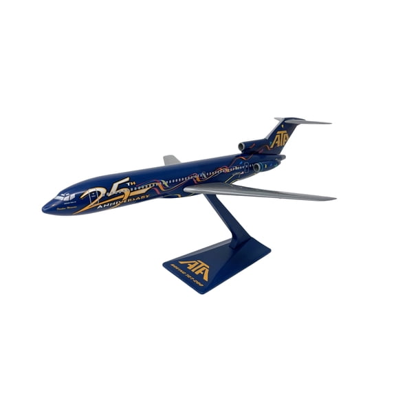 flight miniatures ata american trans air 25th anniversary boeing 727-200 1:200 scale display model