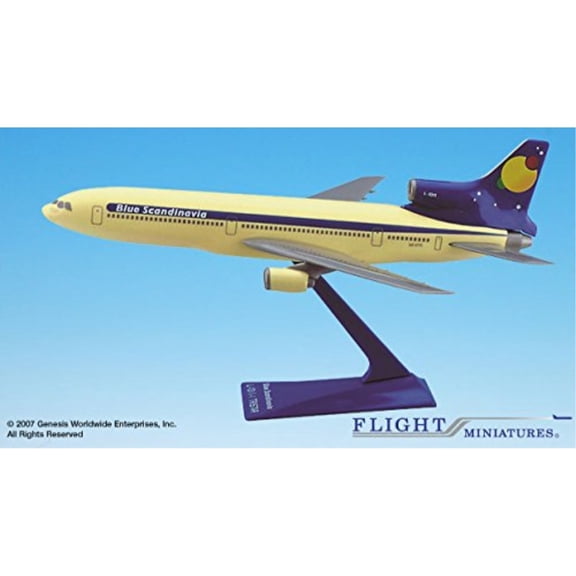 flight miniatures blue scandinavia lockheed tristar l-1011 1:250 scale reg#se-dtc display model