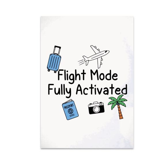Flight Mode Fully Activated Travel Wall Art - Air Travel Enthusiast - 13x19 Poster Print