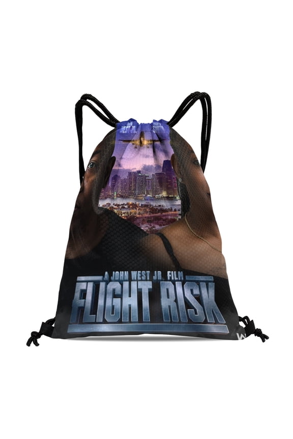 Flight Risk Backpack Bag Goodies Merch Drawstring Party Favors Gym Waterproof Swimming Beach