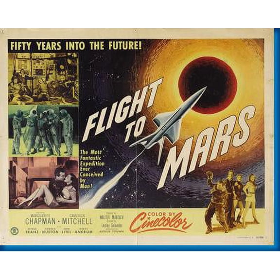 Flight To Mars Movie Poster Art Poster 24x36 Unframed, Age: Adults, Rectangle Best Posters