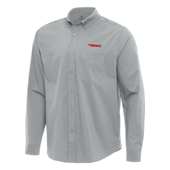 Flight Woven Tri-Blend Long Sleeve Button-Down Shirt-Antigua  Gray