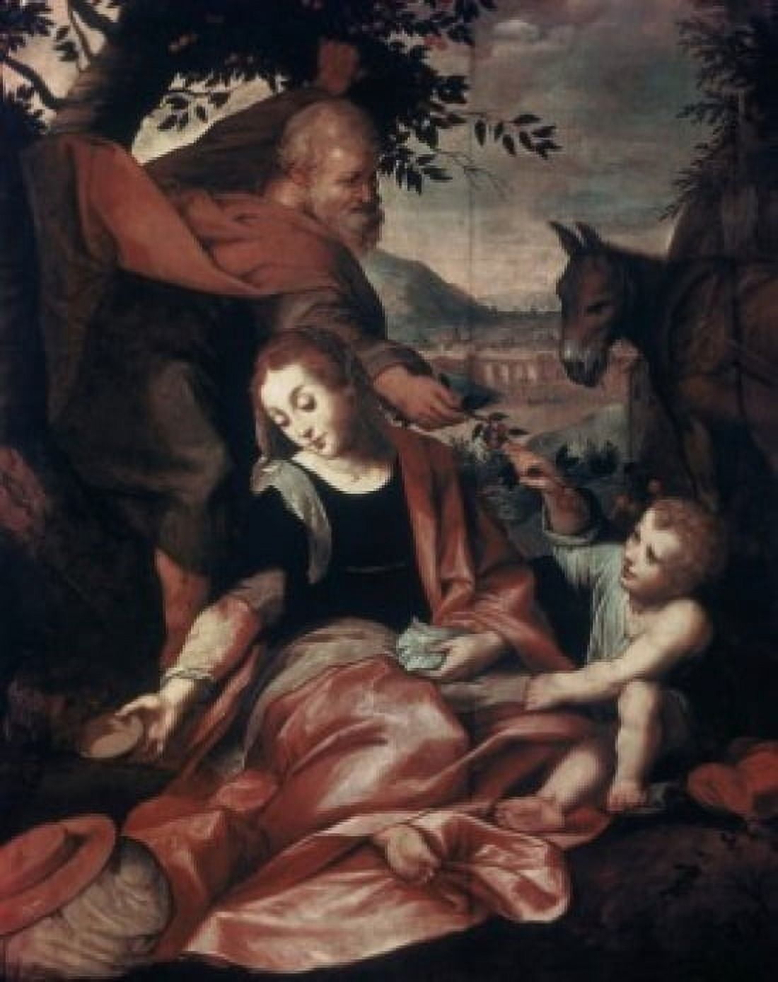 Flight into Egypt 1573 Frederico Barocci (C1535-1612 UrbinoItaly) Vatican Museums & Galleries Rome Canvas Art - Frederico Barocci (24 x 36)