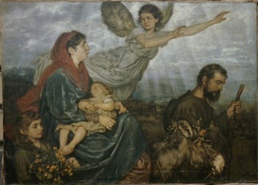 Flight into Egypt Hans Thoma (1839-1924 German) Canvas Art - Hans Thoma (18 x 24)