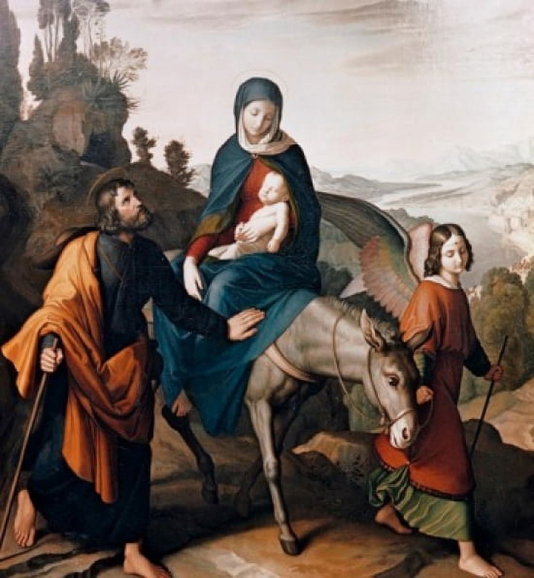 Flight into Egypt Julius Schnorr von Carolsfeld (1749-1872 German) Canvas Art - Julius Schnorr von Carolsfeld (18 x 24)