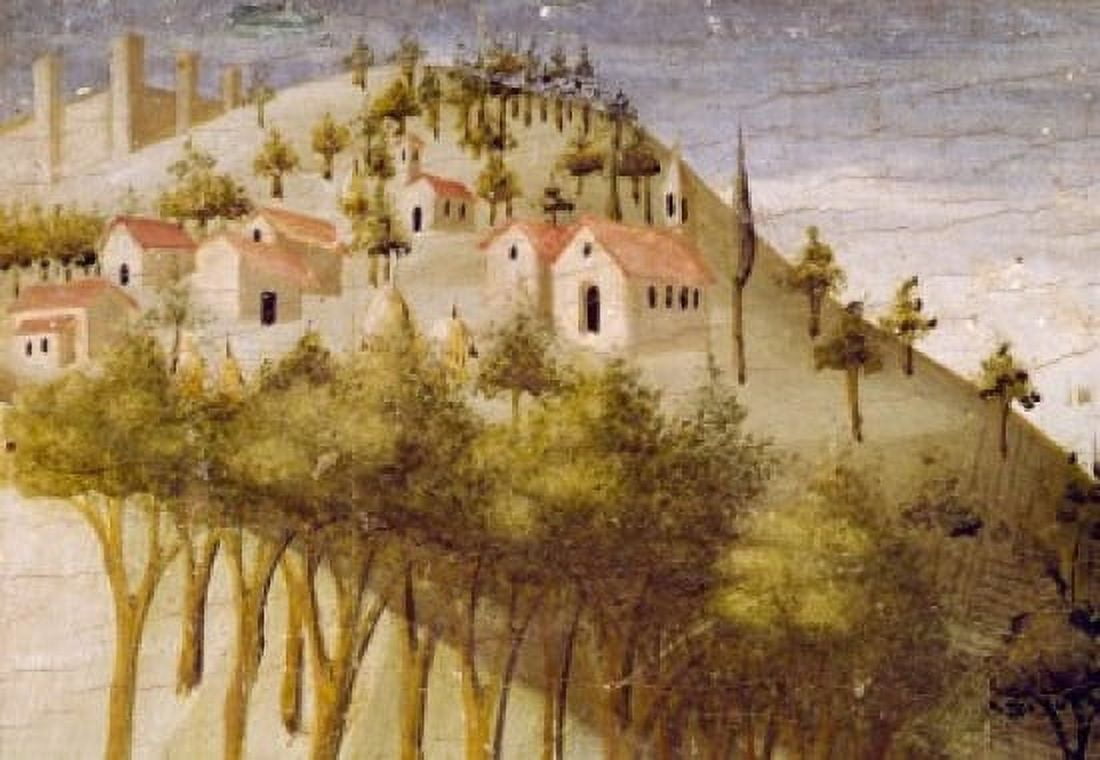 Flight into Egypt by Mariotto di Cristofano detail 1393-1457 Italy Florence Galleria dell Accademia Canvas Art - Mariotto di Cristofano (24 x 36)