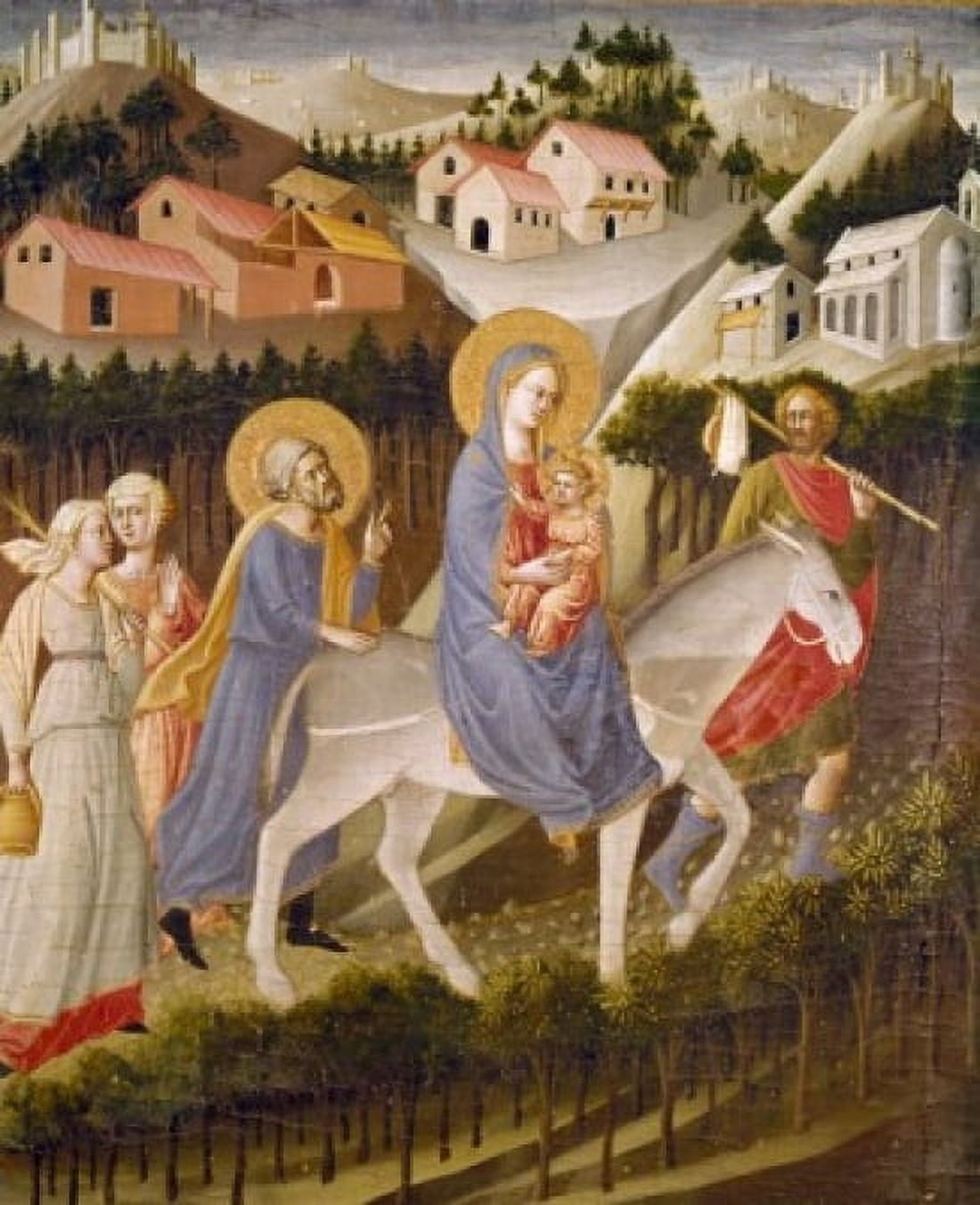 Flight into Egypt by Mariotto di Cristofano detail 1393-1457 Italy Florence Galleria dell Accademia Canvas Art - Mariotto di Cristofano (24 x 36)