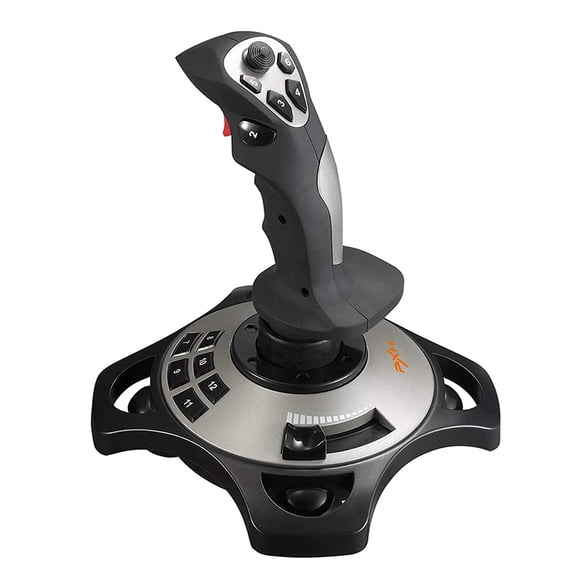 Flight simulator controls 2113 pc flight joystick controls with Vibration Function and Throttle Controls Wired Flight Stick for PC Windows XP/VISTA/7/8/10/Computer/Laptop(PC only)