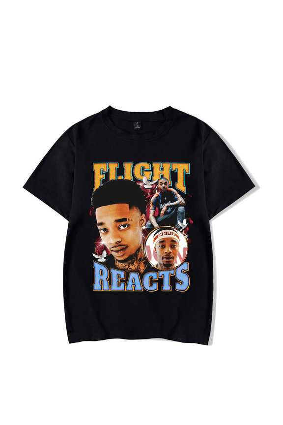 FlightReacts T-Shirt Merch Summer Women Men O-neck Short Sleeve Printed Fashion Tops Tee