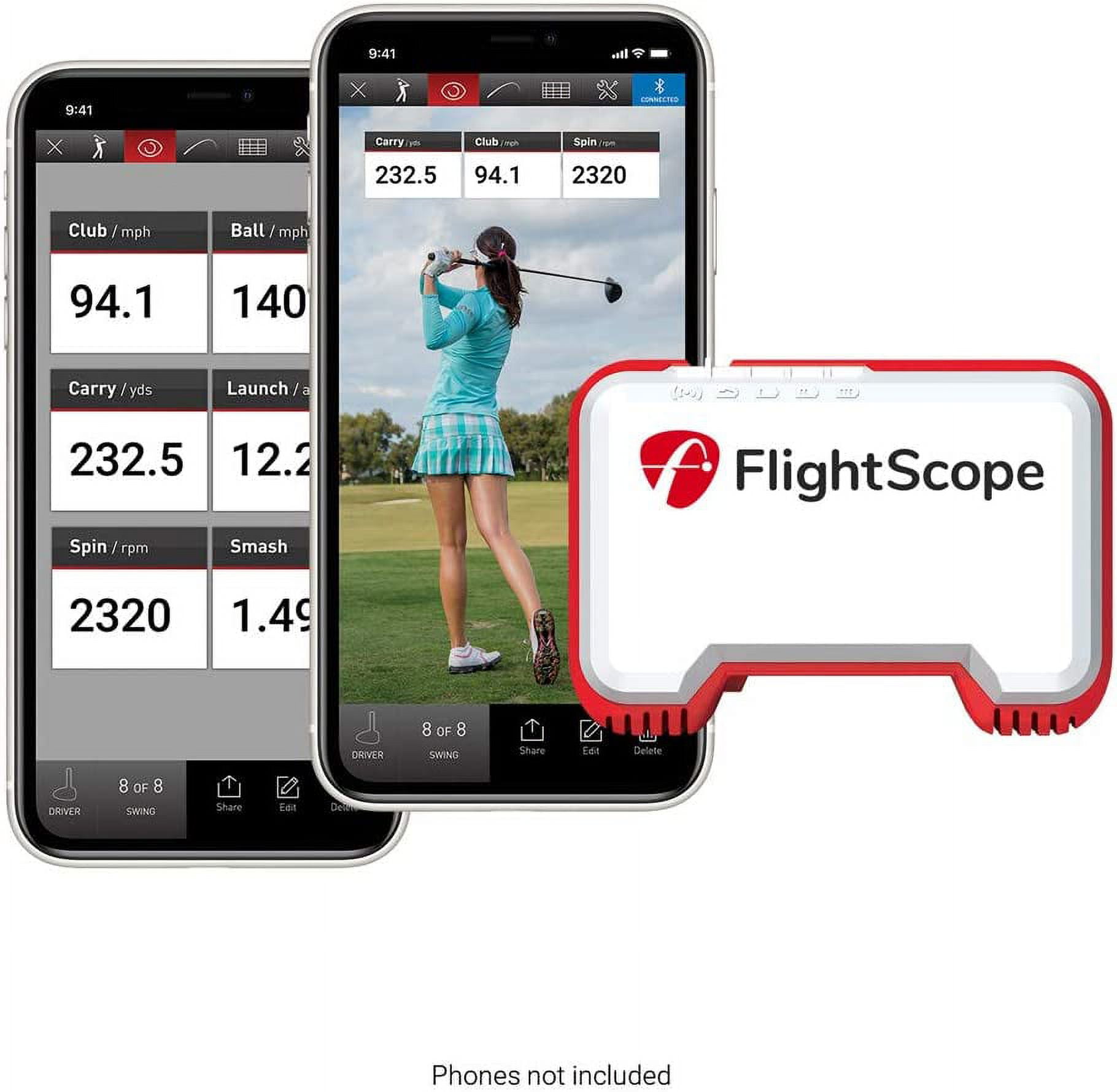 FlightScope Mevo Golf Launch Monitor & Rangefinder with 3D Doppler Radar, Real Time Data & Swing