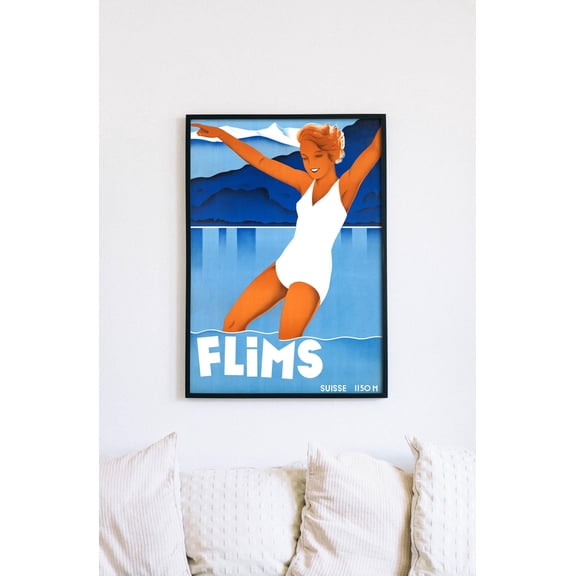 Flims 1930S Switzerland Travel Ad Poster, Poster Only