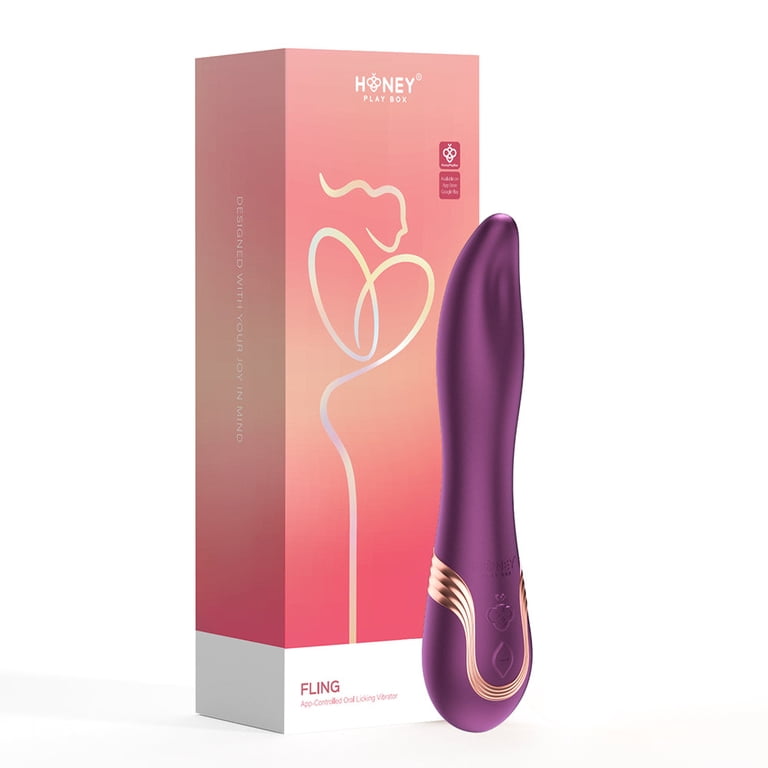 Honey Play Box Fling Tongue-Like Oral Licking G-Spot Vibrator, Purple -  Walmart.com