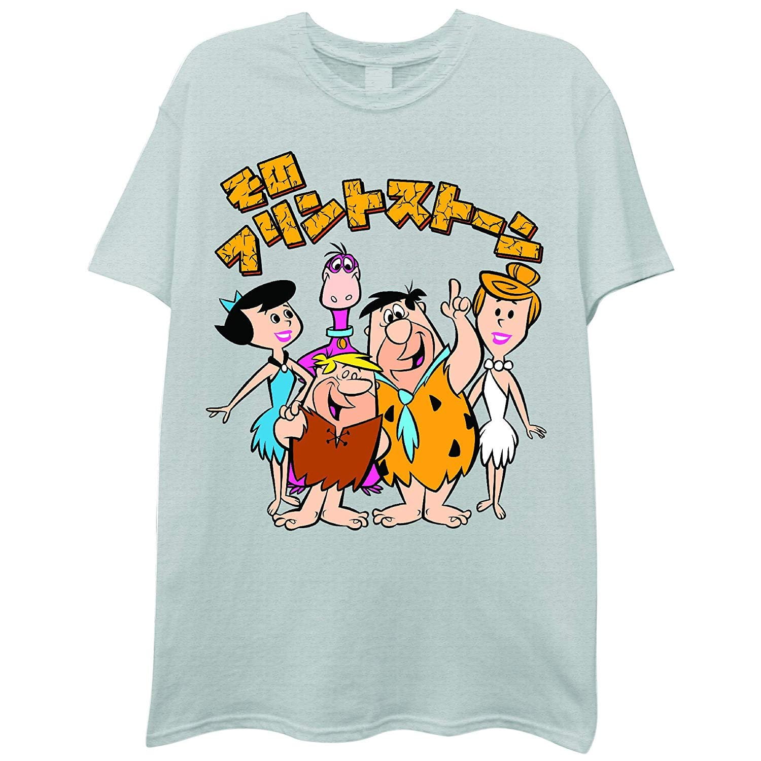 Large Classic Classic Mens - - Vintage Grey, The Heather Fred T-Shirt Tee Shirt Flinstones Flintstones Hanna-Barbera