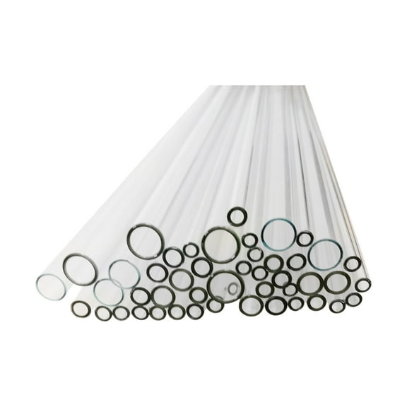 Tubing, Flint Glass Assorted Diameters, 24 inches length.