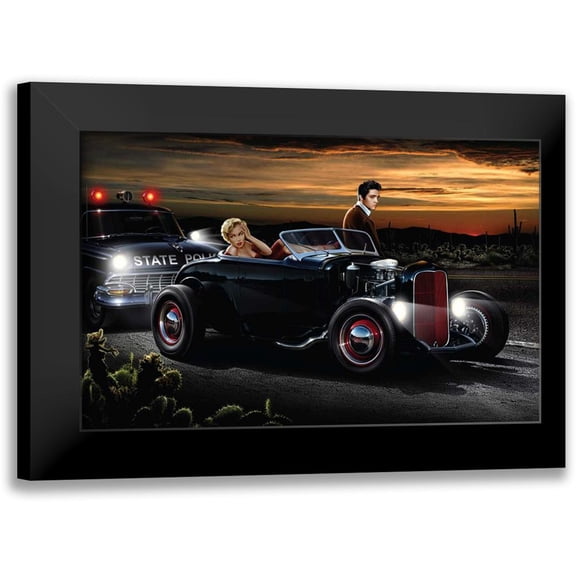 Flint, Helen 14x10 Black Modern Framed Museum Art Print Titled - Joy Ride