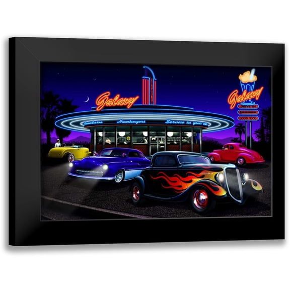 Flint, Helen 14x11 Black Modern Framed Museum Art Print Titled - Galaxy Diner