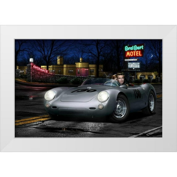 Flint, Helen 14x11 White Modern Wood Framed Museum Art Print Titled - No Tell Motel