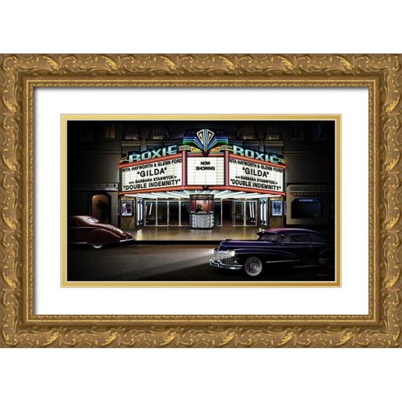 Flint, Helen 24x16 Gold Ornate Wood Framed with Double Matting Museum Art Print Titled - Roxie Picture