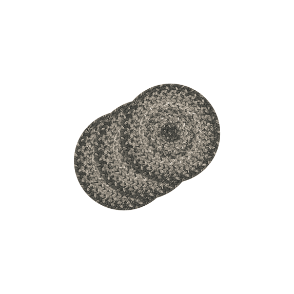 Flint Hill 8" Round Grey Jute Placemat (Set of 3) Farmhouse Table Decor Trivets for Kitchen and Dining Table Mat