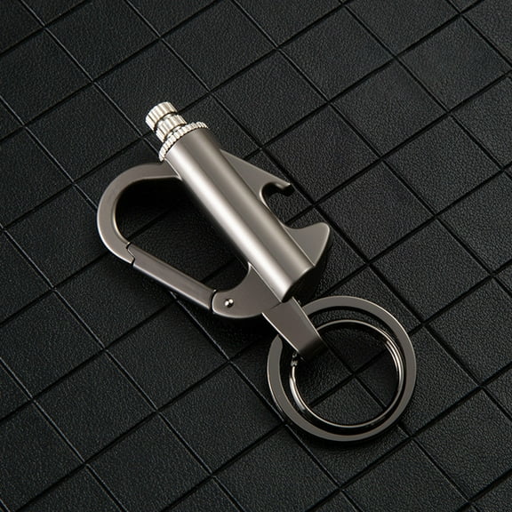 Flint Lighter Keyring, Keychain Lighter Match Strike, Flint and Steel Lighter Key Ring, Key Chain Lighter Match, Portable Waterproof Fire Starter, Stylish and Functional 5ml Gold