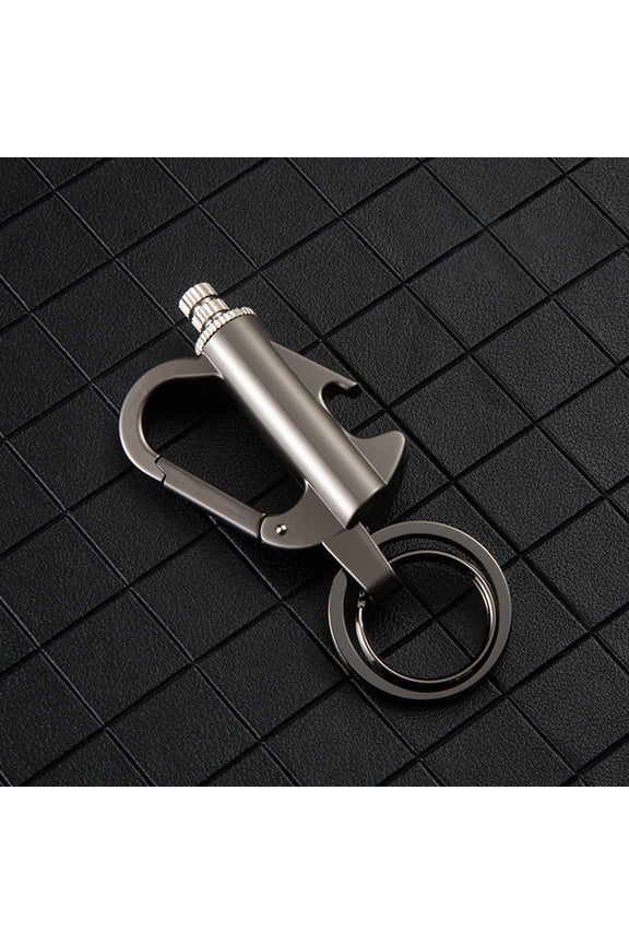 Flint Lighter Keyring, Keychain Lighter Match Strike, Flint and Steel Lighter Key Ring, Key Chain Lighter Match, Portable Waterproof Fire Starter, Stylish and Functional 5ml Gold