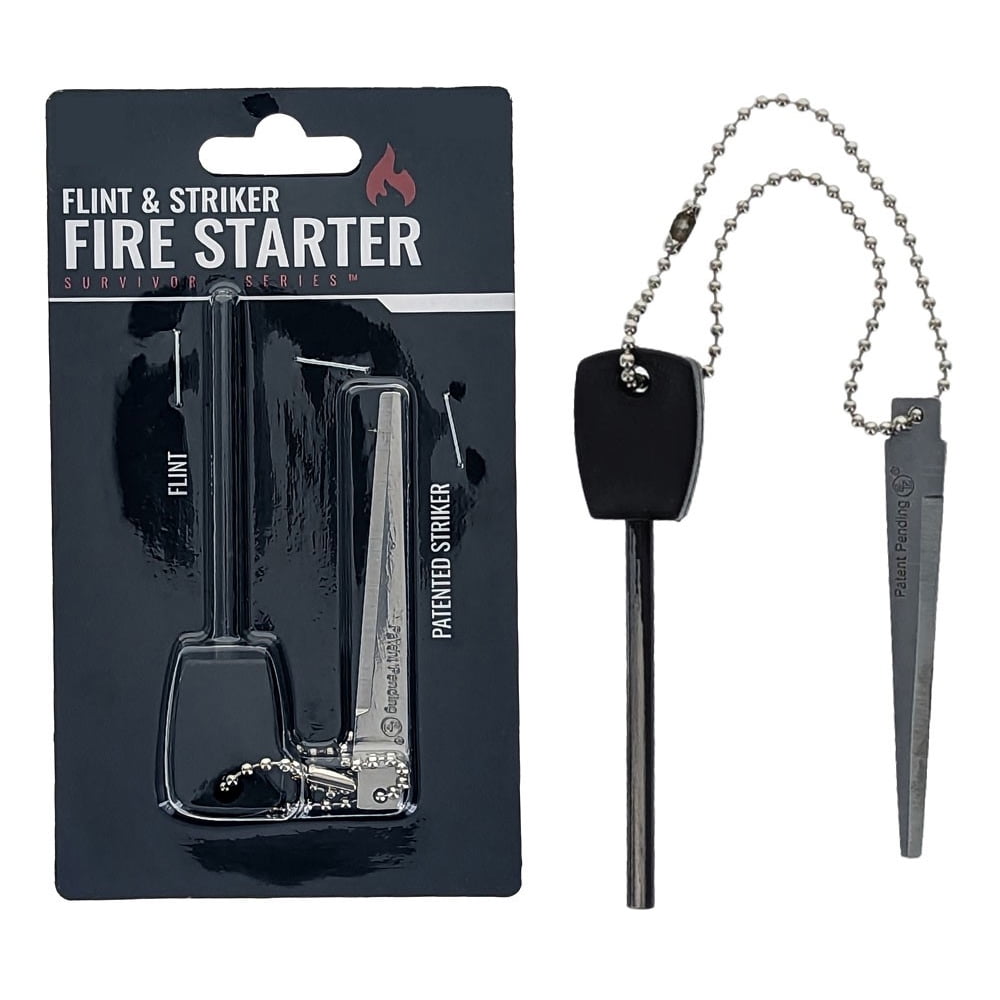 Flint Steel Striker Magnesium Rod Fire Starter Hunting