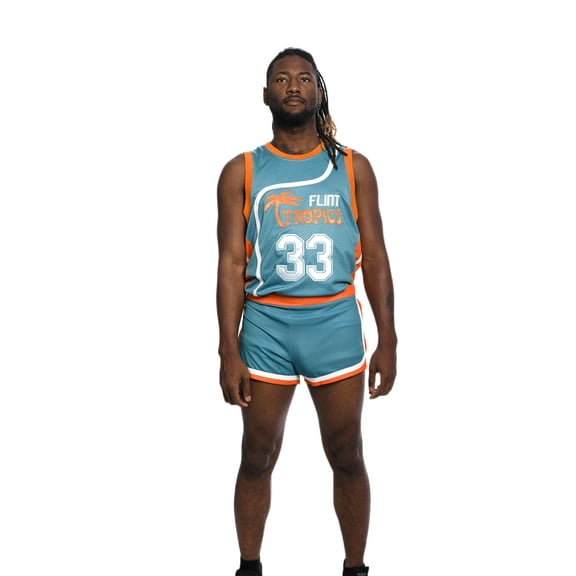 Flint Tropics Basketball Replica Green Jersey #33 Moon Halloween Costume Cosplay