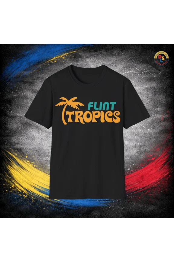 Flint Tropics Retro Palm Tree Vacation T-Shirt, for men & women, Size S-5XL