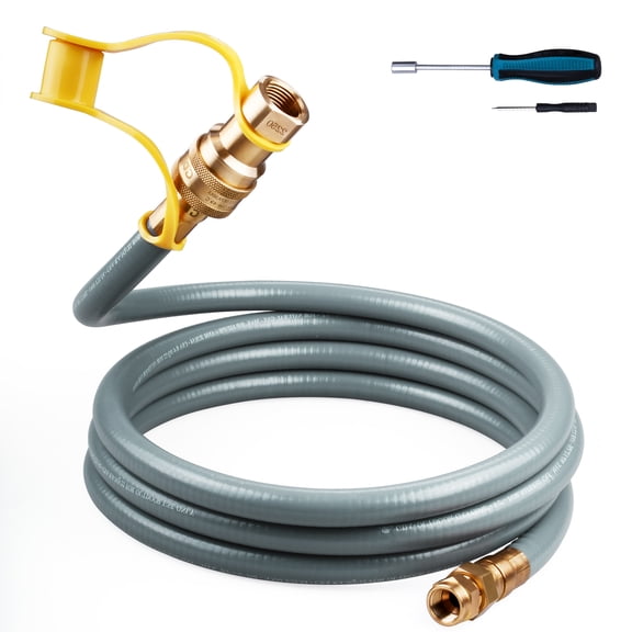 Flintex Natural Gas Conversion Kit for Grill, 10FT Natural Gas Hose with Quick Connect Fittings, Propane to Natural Gas Conversion Kit