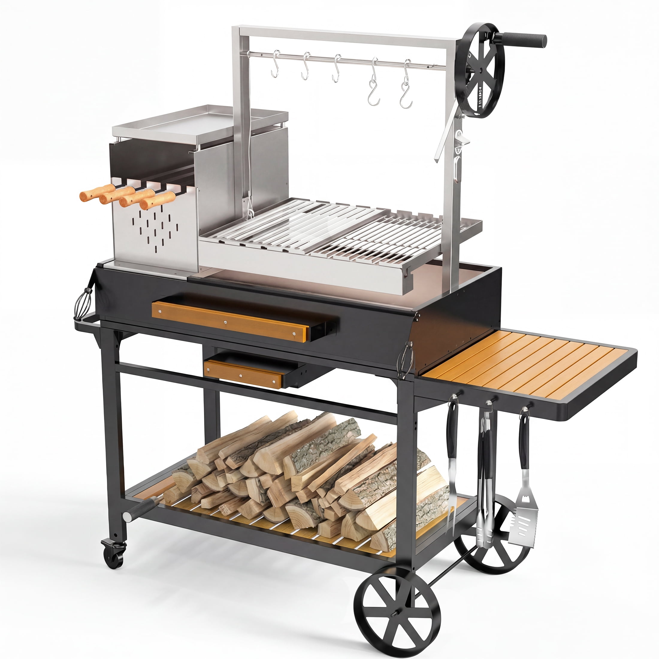 Flintex Professional Argentine Santa Maria Grill, Wood & Charcoal