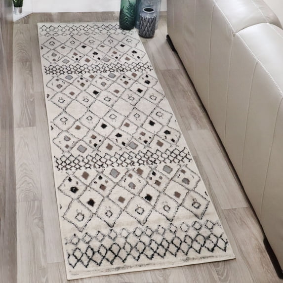 Flintstone Modern Plush Polypropylene Indoor Area Rug - 2' 7" x 8', Slate