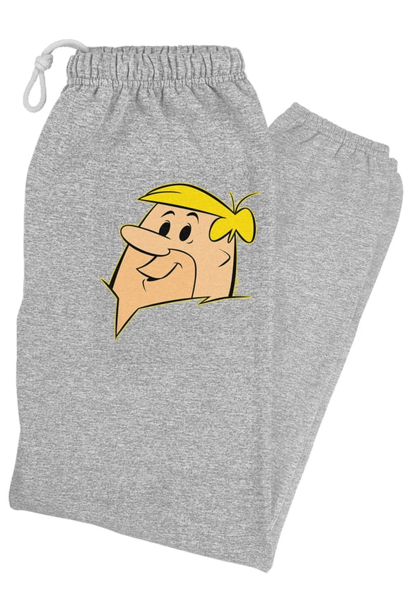 Flintstones Barney Headshot Unisex Jogger Sweatpants for Men and Women, Athletic Heather, 2X-Large