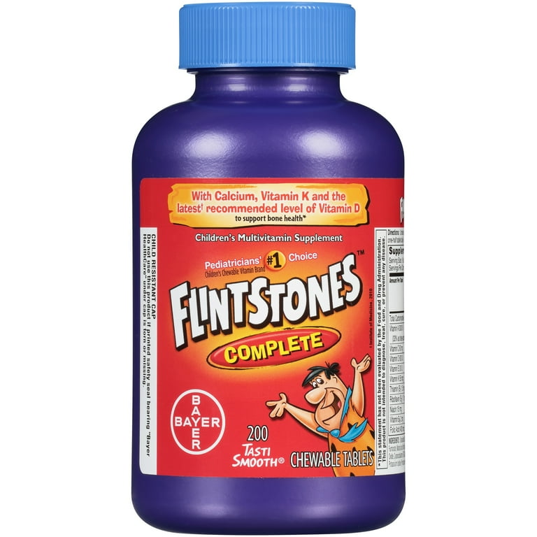 Flintstones Complete Childrens Chewable Multivitamin 200 Count