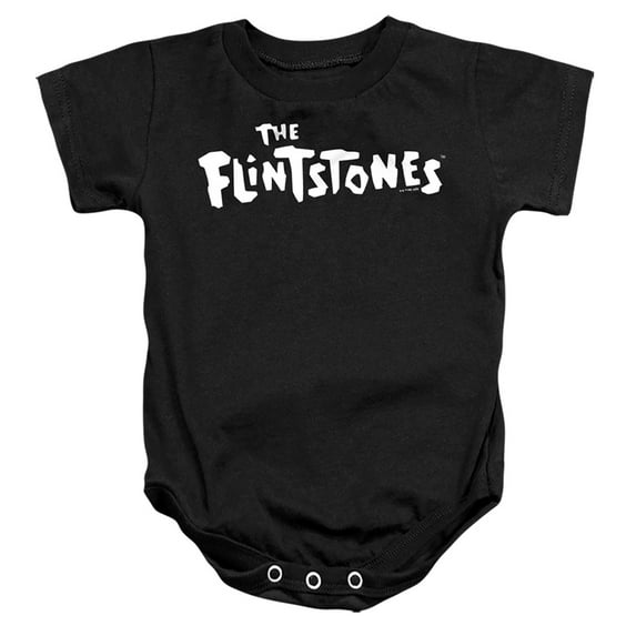 Flintstones Flintstones Logo 1 Unisex Infant Snap Suit for Baby (24 Months) Black