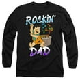 thumbnail image 1 of Flintstones Rockin' Dad Unisex Adult Long-Sleeve T Shirt (Large) Black, 1 of 2